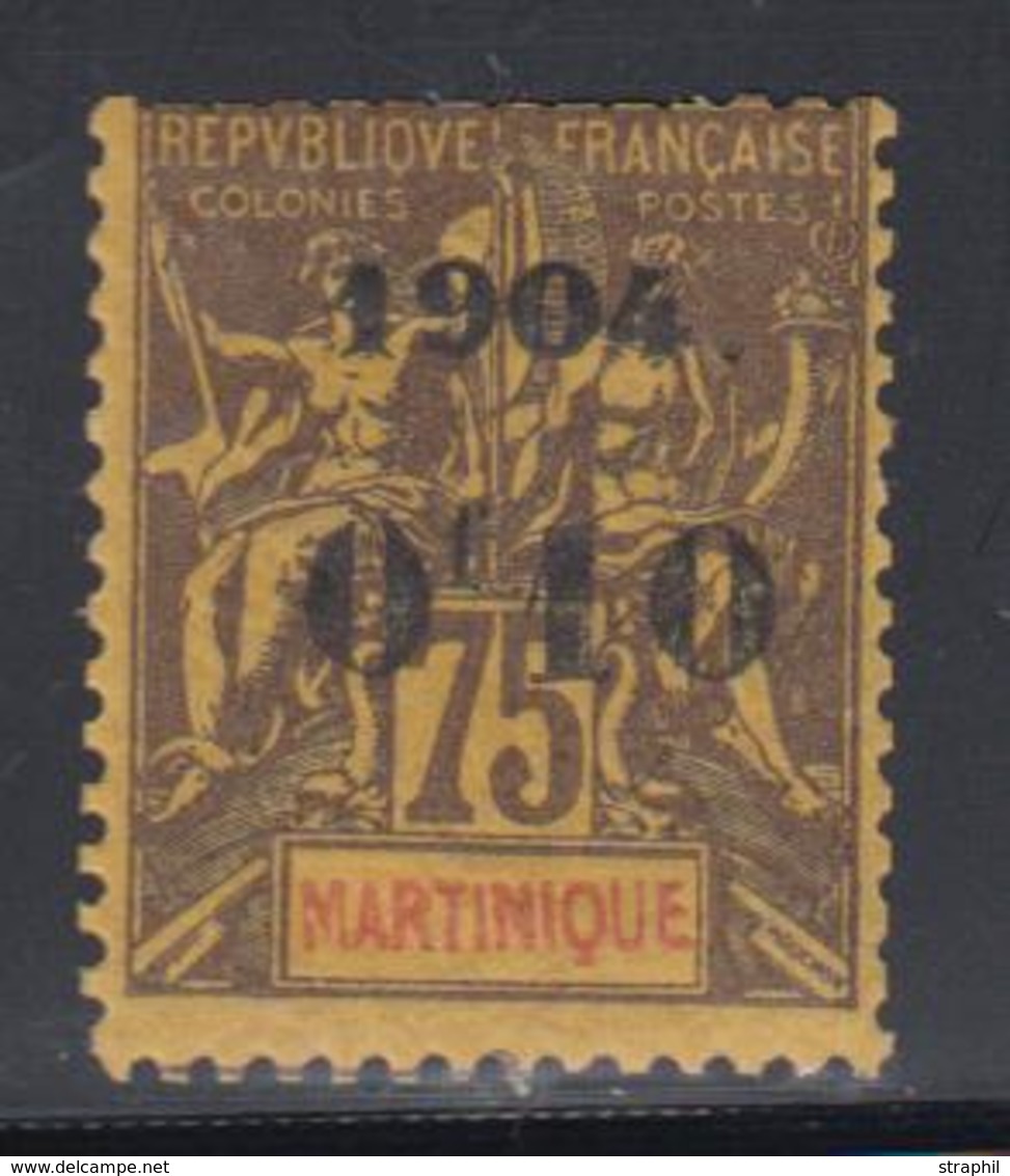 ** MARTINIQUE - TIMBRES POSTE - ** - N°57 - 0F10 S/75c - Surch. Recto Verso - TB - Other & Unclassified