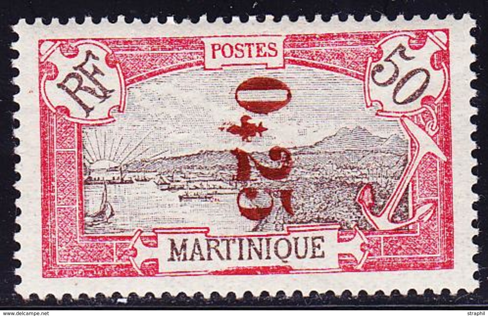 * MARTINIQUE - TIMBRES POSTE - * - N°109 - 0,25 S/50c - Signé GUY - TB - Other & Unclassified