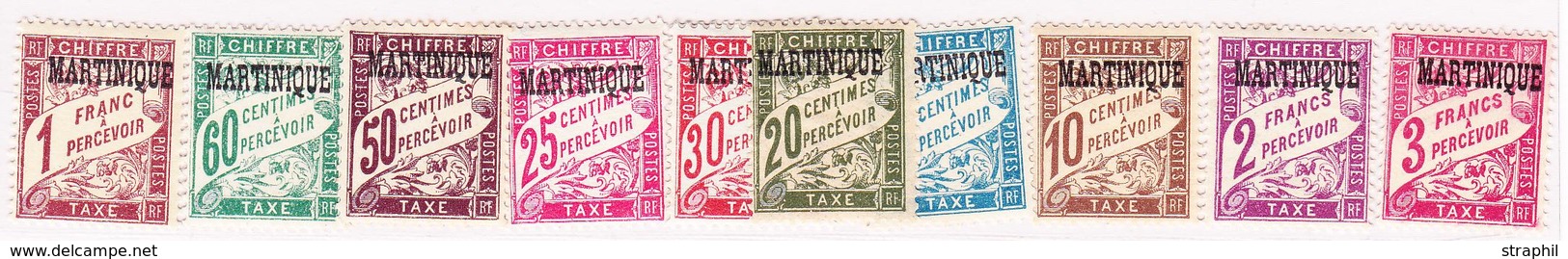 * MARTINIQUE - TIMBRES TAXE - * - N°1/11 - N°11 ** - TB - Sonstige & Ohne Zuordnung