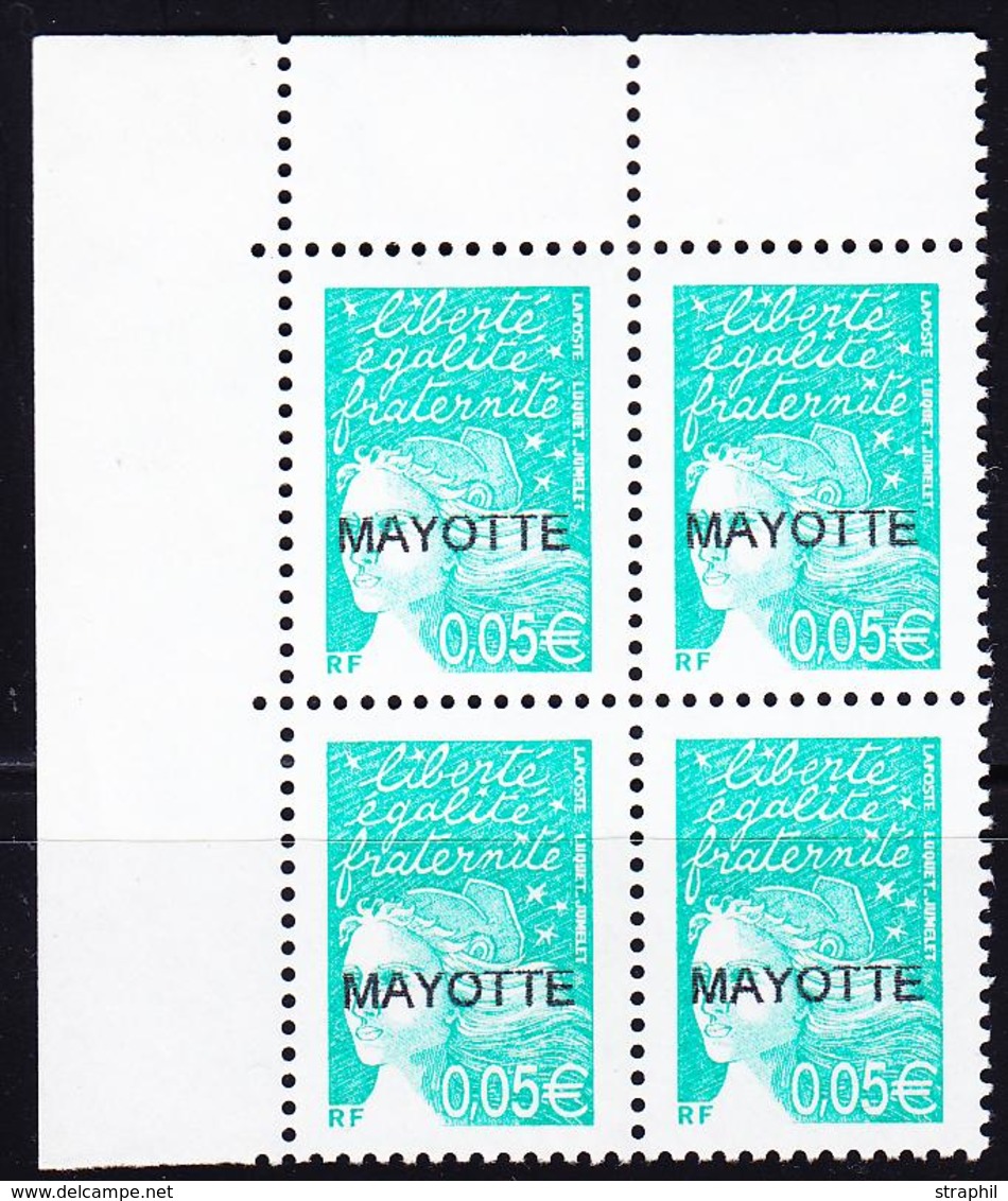 ** MAYOTTE - ** - N°114a - 0,05€ Vert - Bloc De 4 - Signé JF Brun - TB - Sonstige & Ohne Zuordnung