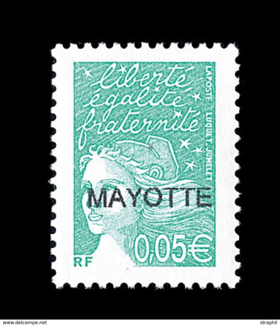 ** MAYOTTE - ** - N°114a - 0,05€ Vert - Grde Surch. - Signé JF Brun - TB - Other & Unclassified