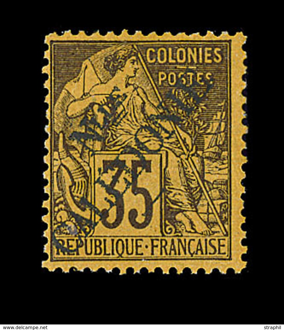 * NOUVELLE CALEDONIE - * - N°31 - 35c Violet Noir S/jaune - TB - Vide