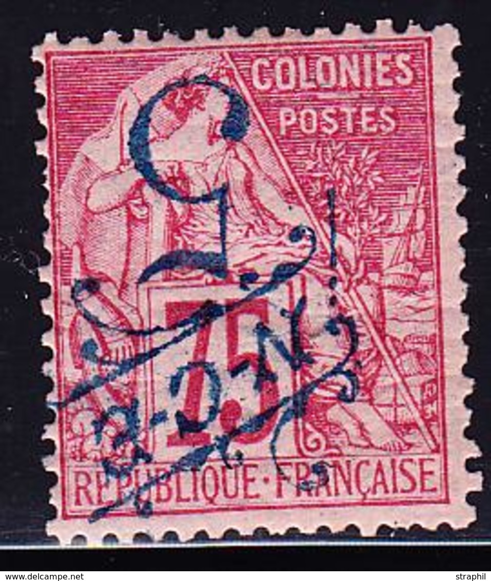 * NOUVELLE CALEDONIE - * - N°38a - 5 S/75c Rose - Surcharge Bleue Renversée - Comme** - TB - Vide