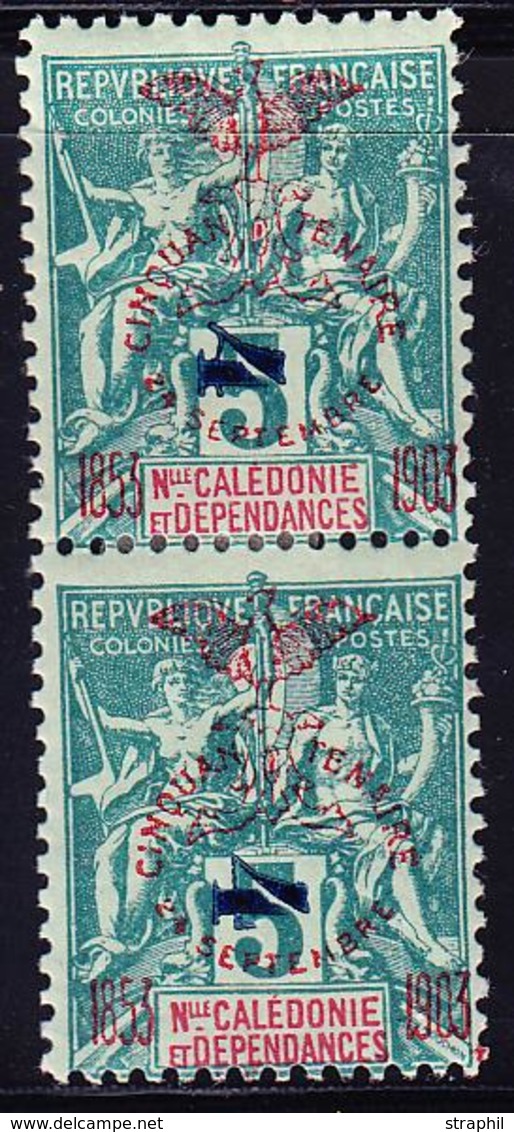 * NOUVELLE CALEDONIE - * - N°83a - Paire Verticale - TB - Vide