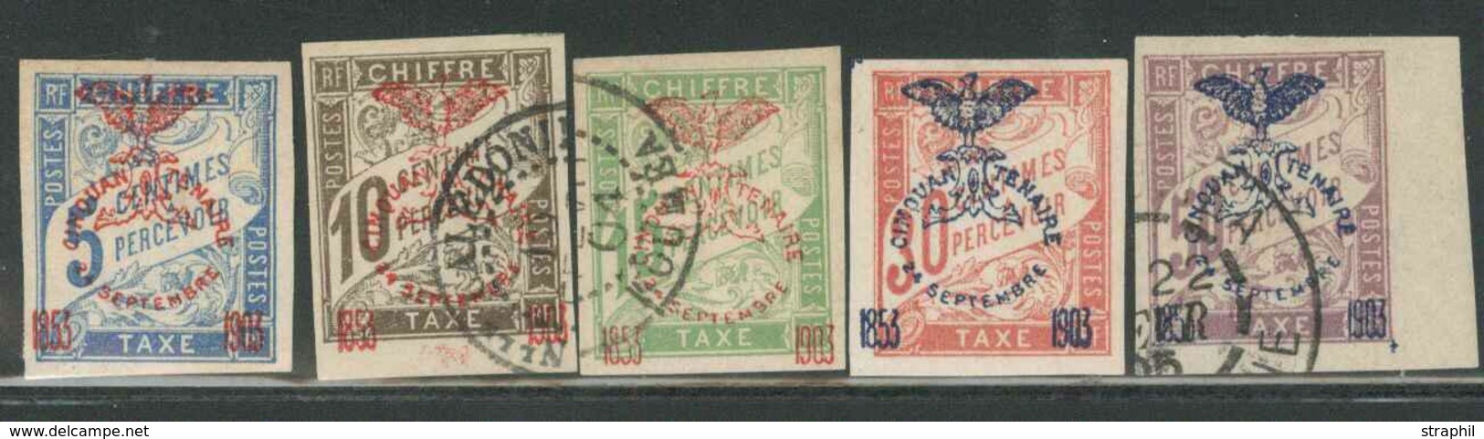 O NELLE CALEDONIE - TIMBRES TAXE - O - N°8/12 - 5 Valeurs - N°8, 11 * - TB - Vide