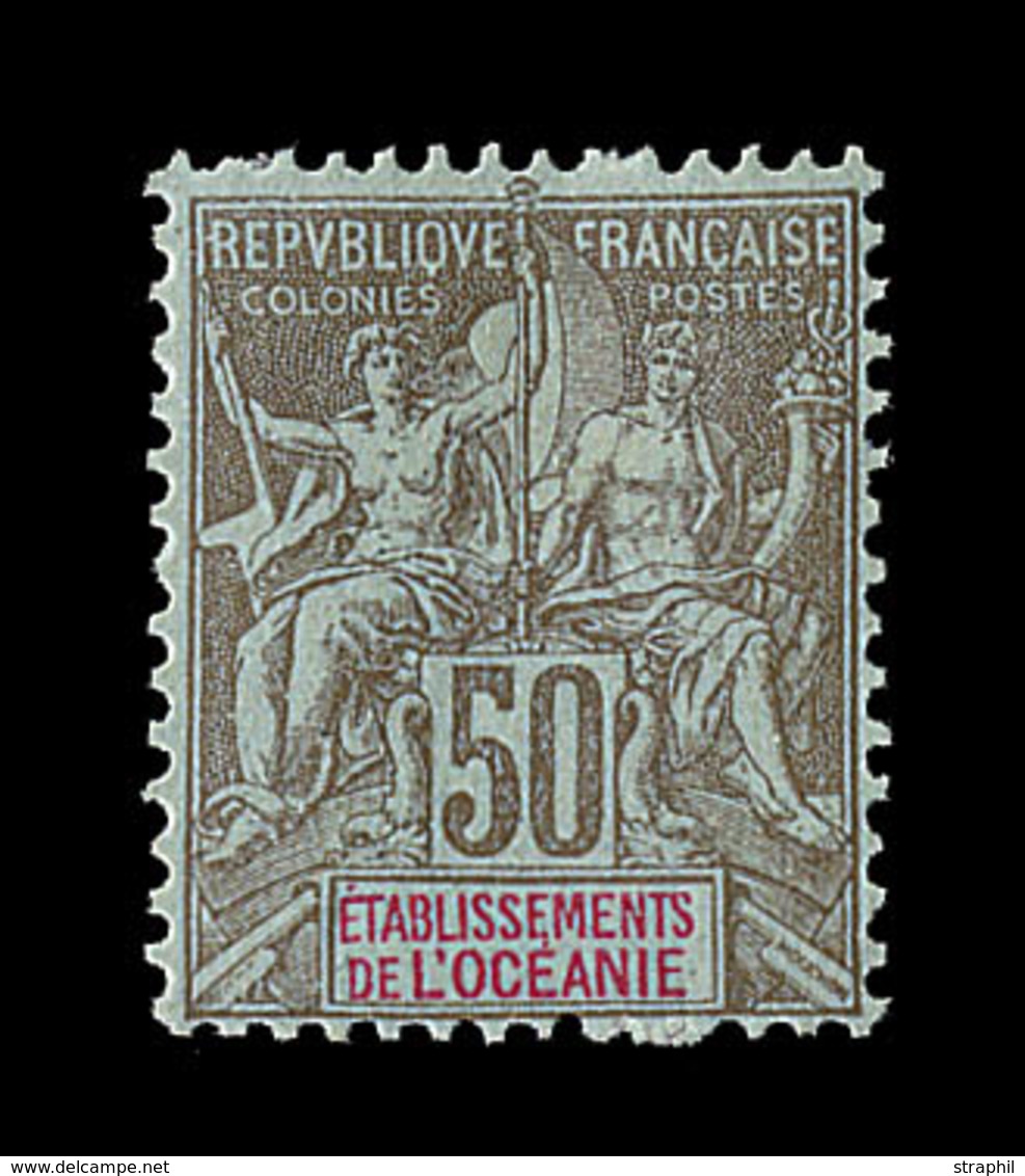 * OCEANIE - * - N°20 - 50c Bistre Et Rouge - Signé Calves - TB - Other & Unclassified