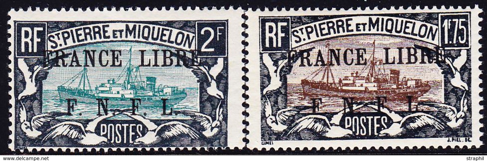 ** SAINT PIERRE ET MIQUELON - ** - N°242/43 - Signé Corsellas - TB - Vide