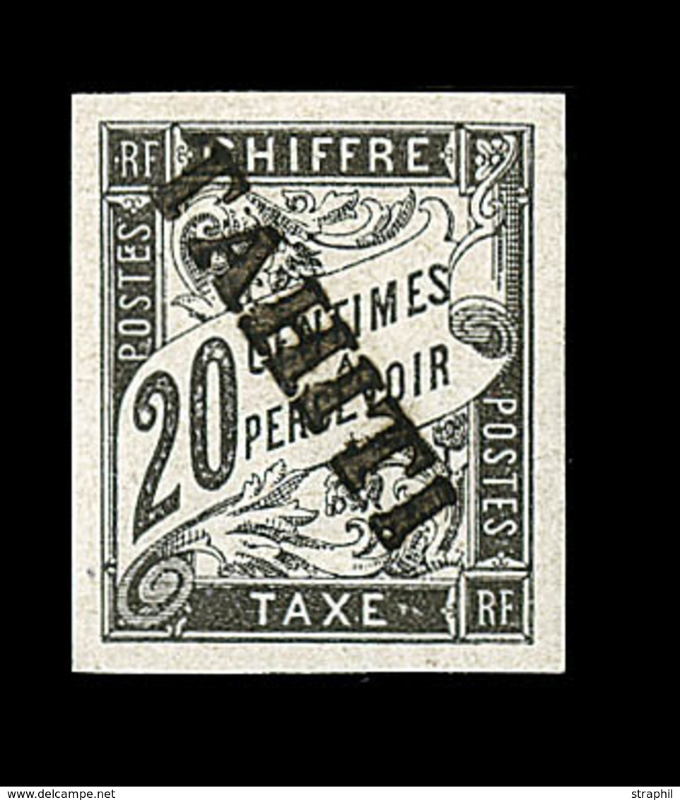 * TAHITI - TIMBRES TAXE - * - N°8 - 20c Noir - Signé A. Brun - TB - Other & Unclassified