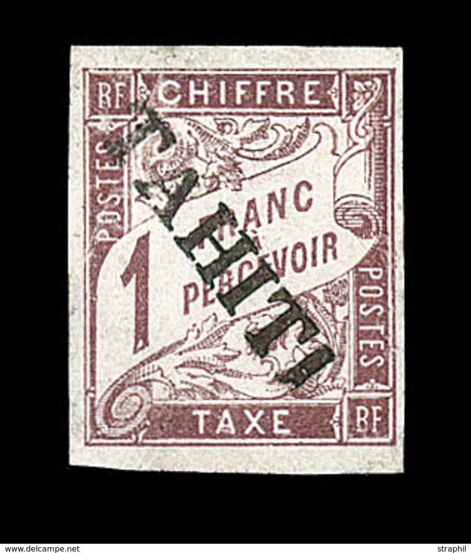 (*) TAHITI - TIMBRES TAXE - (*) - N°12 - 1F Marron - TB - Other & Unclassified