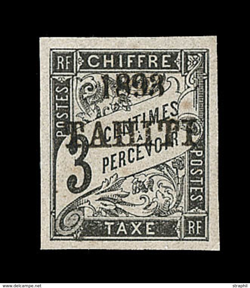 * TAHITI - TIMBRES TAXE - * - N°16 - 3c Noir - Signé Calves - TB - Other & Unclassified