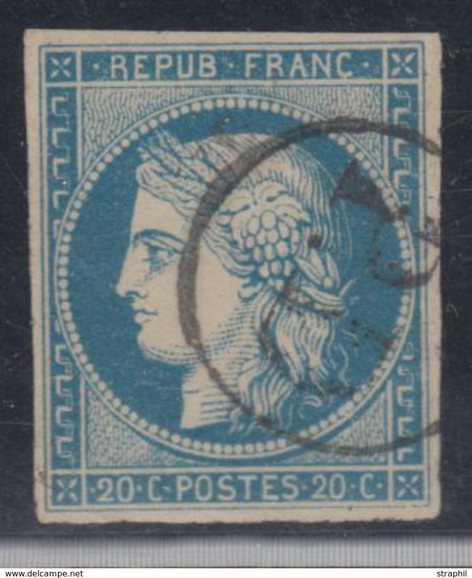 O EMISSIONS GENERALES - O - N°12 - 20c Bleu - Obl. Cercle PD - Signé Reine - TB - Eagle And Crown