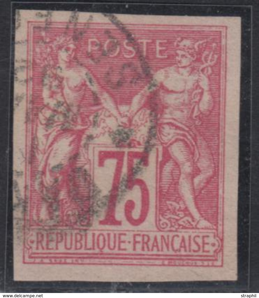 O EMISSIONS GENERALES - O - N°28 - 75c Rose - Signé Pavoille - TB - Eagle And Crown