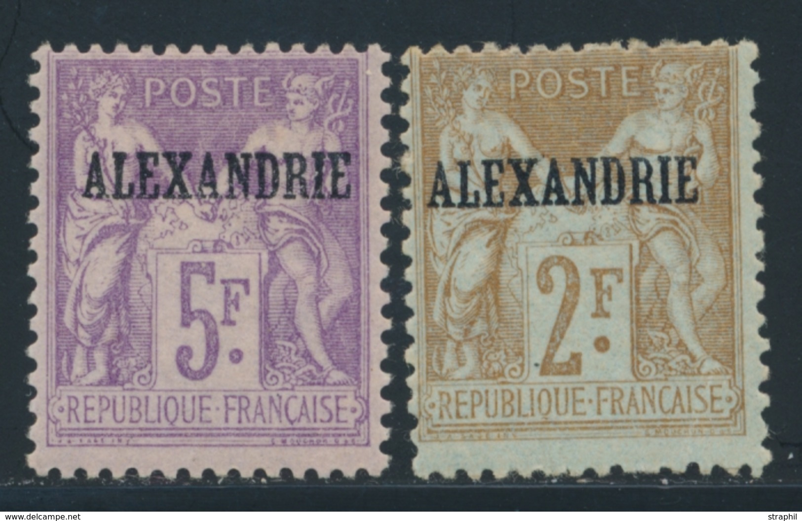 * ALEXANDRIE - * - N°17/18 - 2F Et 5F - Signés - TB - Other & Unclassified
