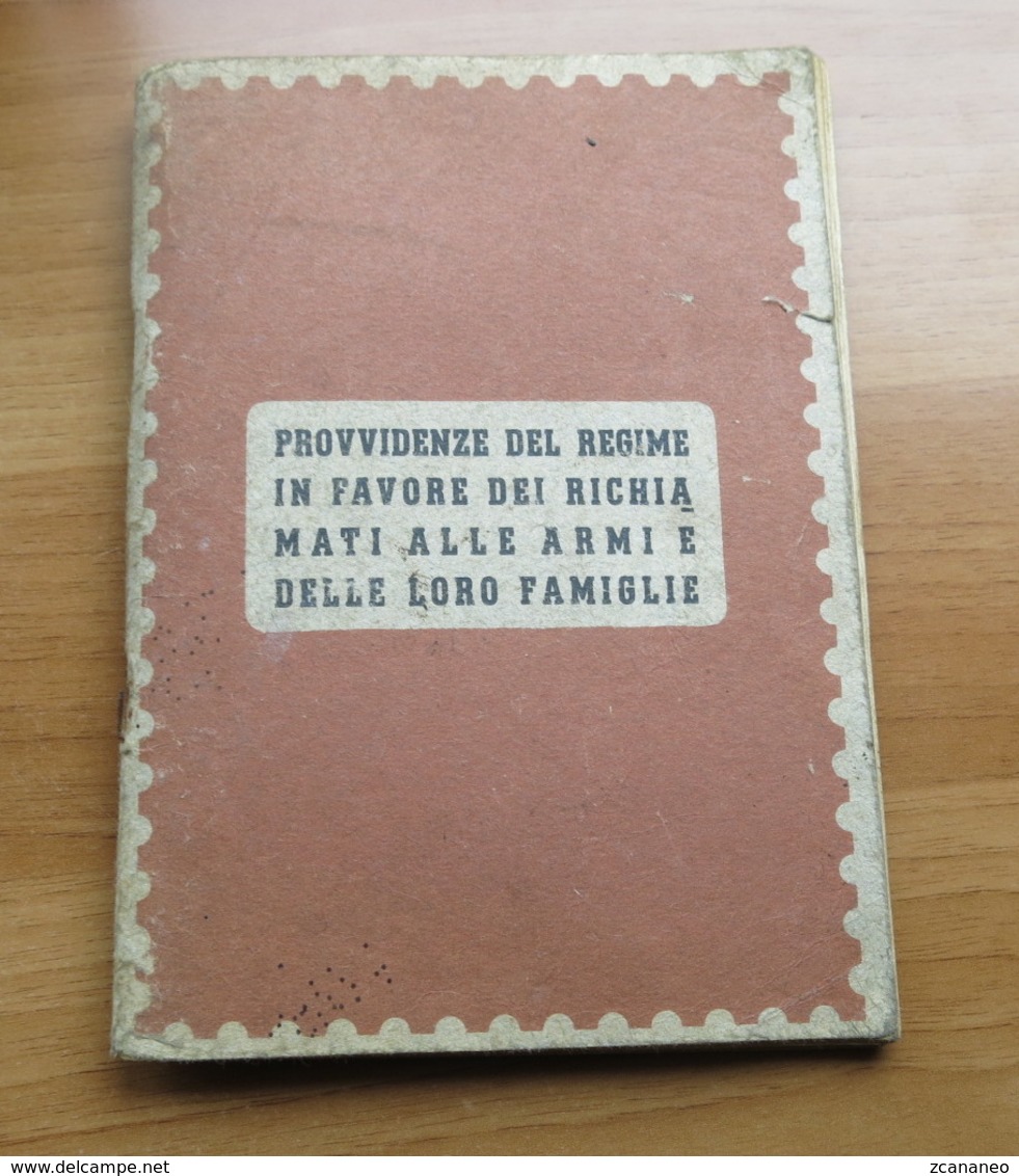 PROVVIDENZE DEL REGIME IN FAVORE DEI RICHIAMATI ALLE ARMI E DELLE LORO FAMIGLIE 1941 - - Guerra 1939-45