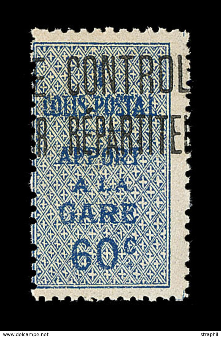 ** ALGERIE - COLIS POSTAUX - ** - N°7A - 60c Bleu - TB - Parcel Post