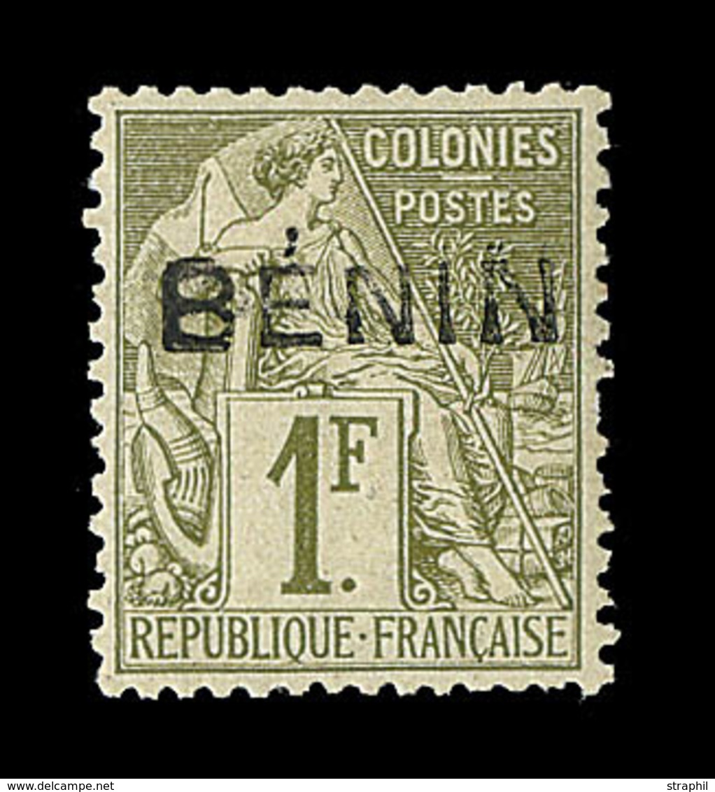 * BENIN - * - N°13 - 1F Olive - Signé Roumet - TB - Sonstige & Ohne Zuordnung