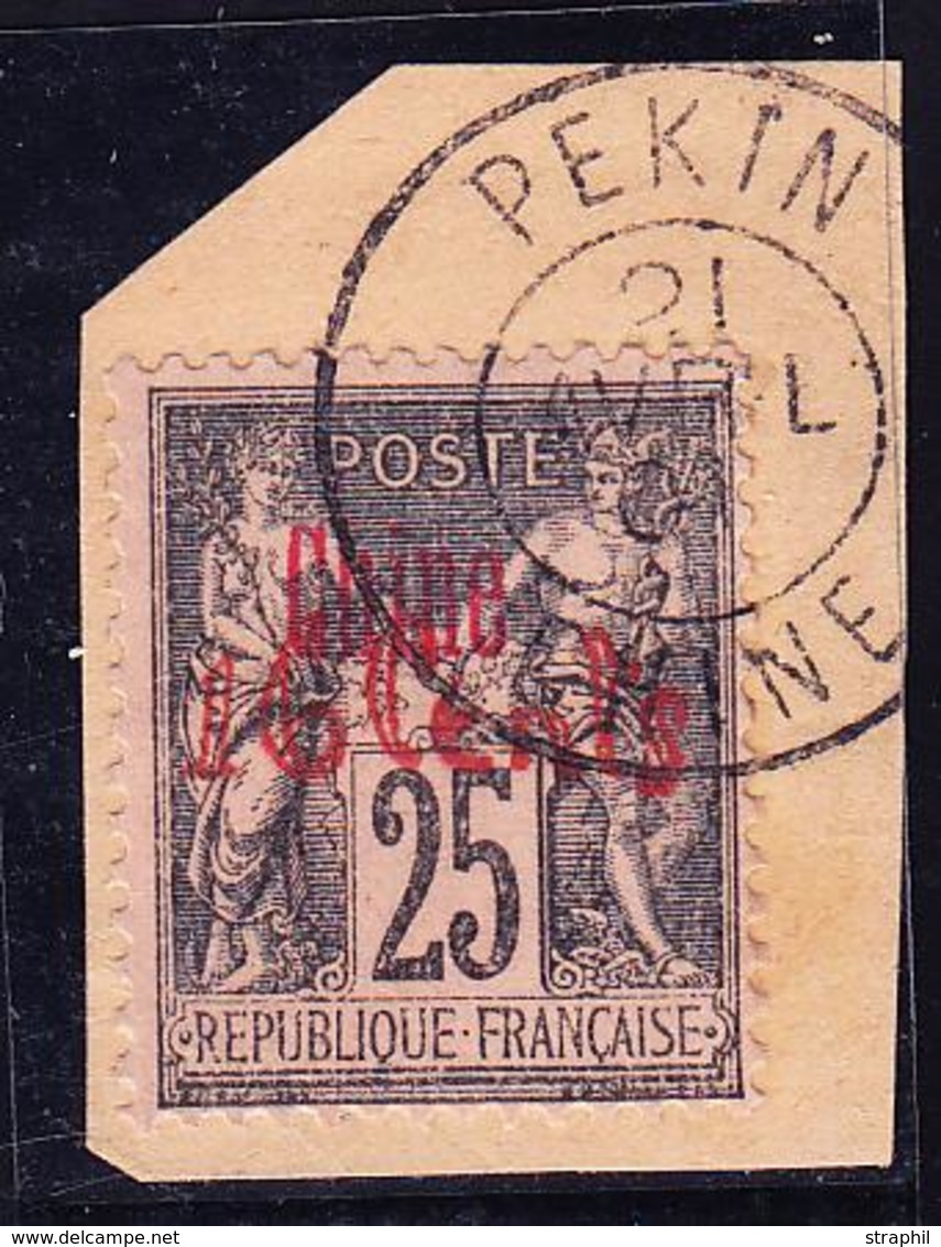 F CHINE - BUREAU FRANCAIS - F - N°22 - 16c Sur 25c - Belle Oblit . PEKIN - 21/04/01 - Signé Cérès - TB - Sonstige & Ohne Zuordnung