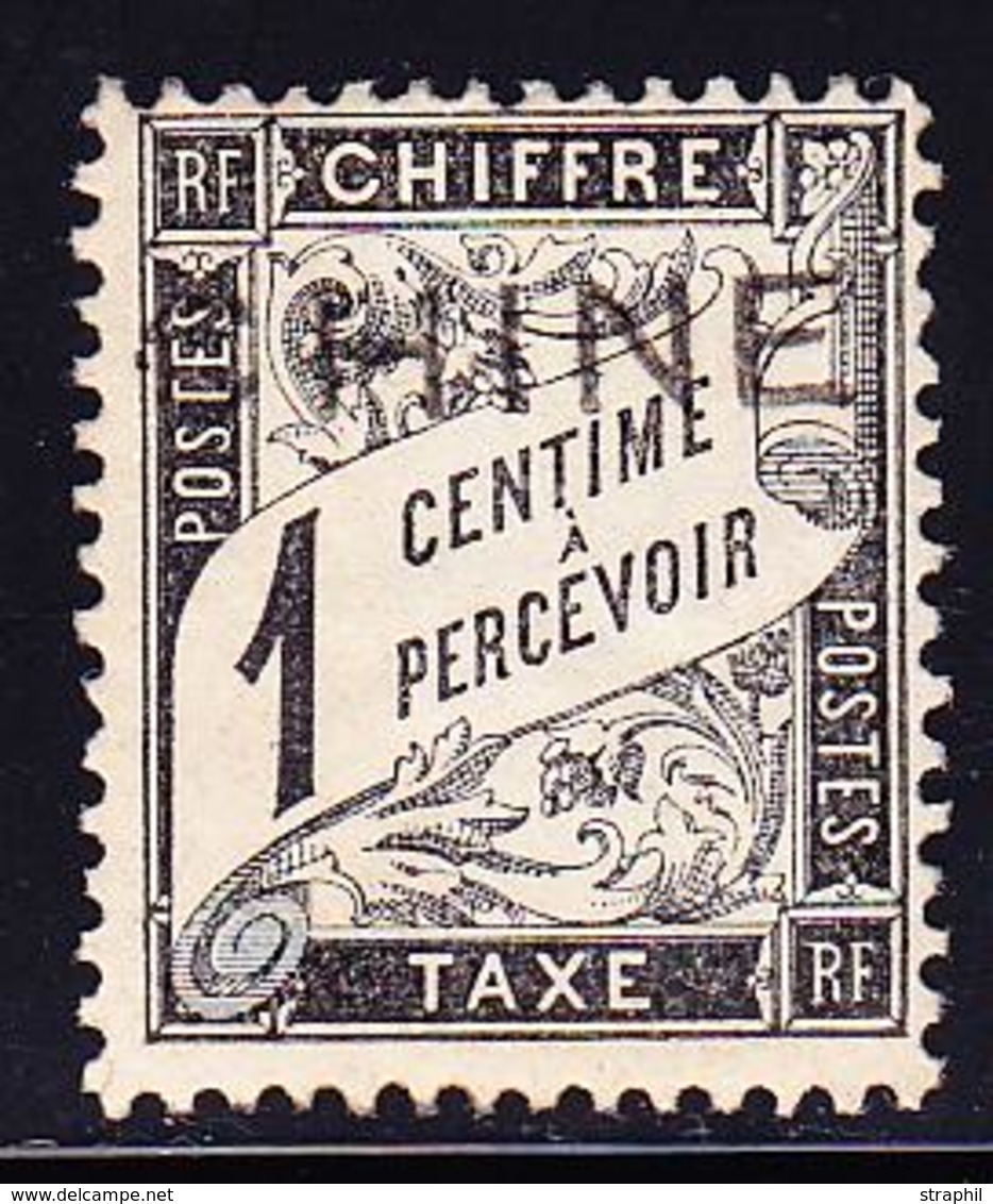 * CHINE - BUREAU FRANCAIS - * - N°10 - 1c Noir De France - Surch Provisoire "CHINE" - TB - Sonstige & Ohne Zuordnung