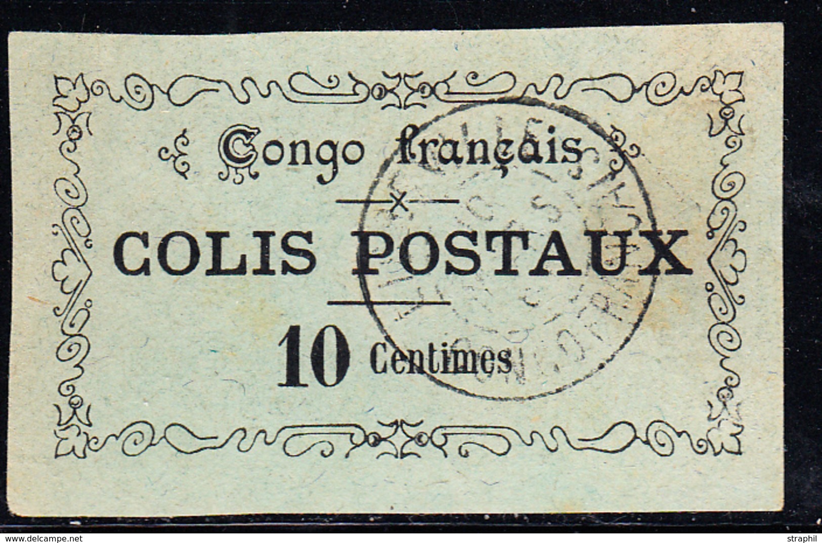 O CONGO - COLIS POSTAUX - O - N°1 - 10c Noir S/vert - Signé Calves - Belle Oblit. - FAUX - TB - Sonstige & Ohne Zuordnung