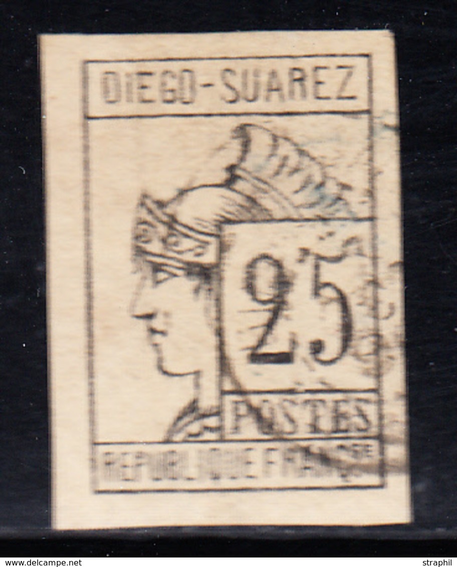 O DIEGO SUAREZ - O - N°9 - 25c Gris Noir - Signé A. Brun/JAMET - TB - Other & Unclassified