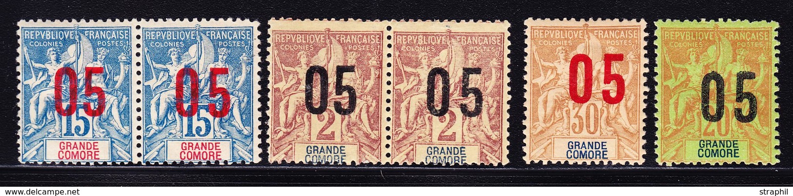 * GRANDE COMORE - * - N°20A (paire), N°22A (paire), N°23A/24A - TB - Other & Unclassified