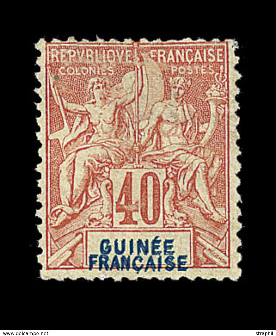 (*) GUINEE - (*) - N°10a - Dble Légende - Signé A. Brun - TB - Sonstige & Ohne Zuordnung