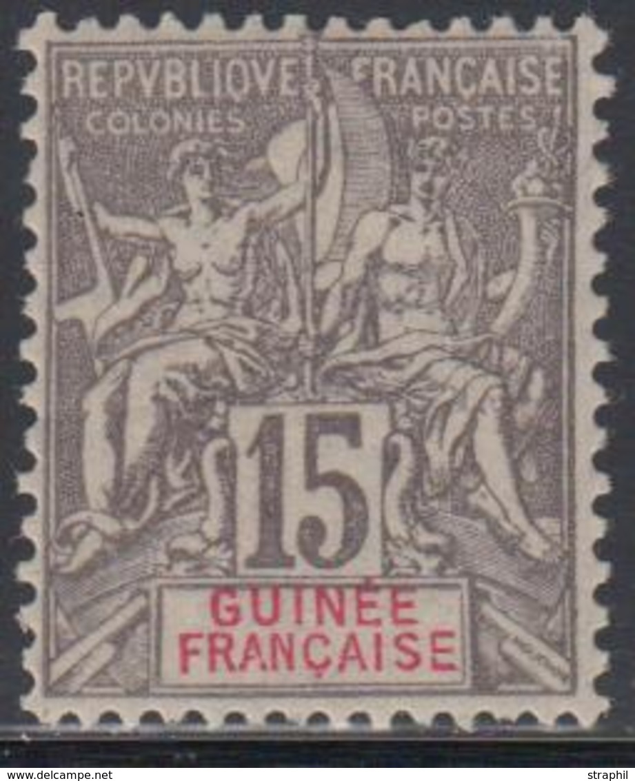 * GUINEE - * - N°15 - 15c Gris - Comme ** - TB - Sonstige & Ohne Zuordnung
