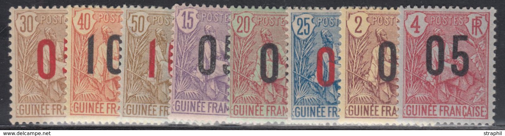 * GUINEE - * - N°55/62 - Chiffres Espacés - Signés - TB - Sonstige & Ohne Zuordnung