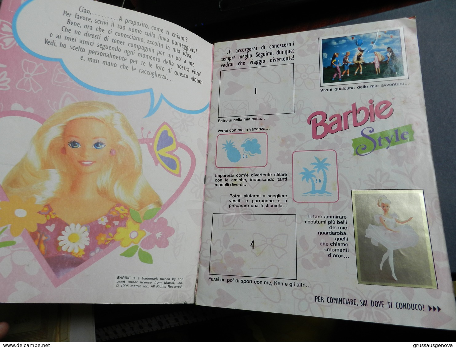 3) ALBUM PANINI BARBIE 1995 NON COMPLETO MANCANO 68FIGURINE SU 204 - Edizione Italiana