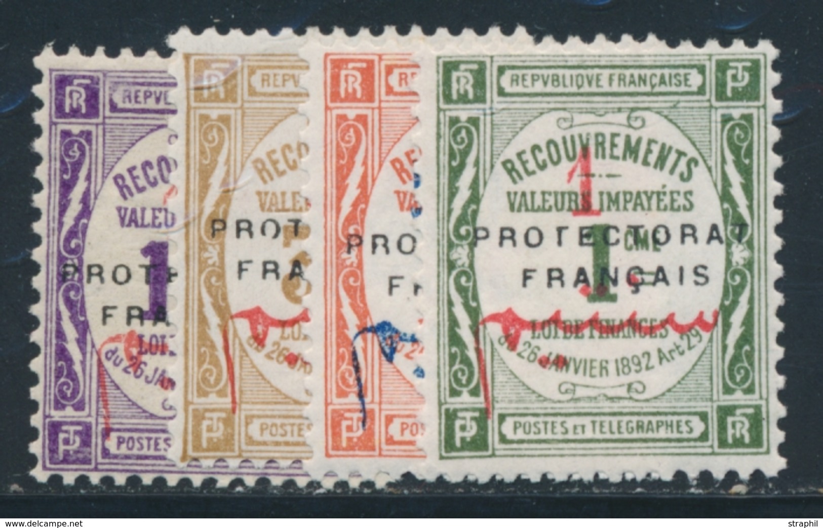 * MAROC - TIMBRES TAXE - * - N°6/9 - 4 Valeurs - TB - Vide