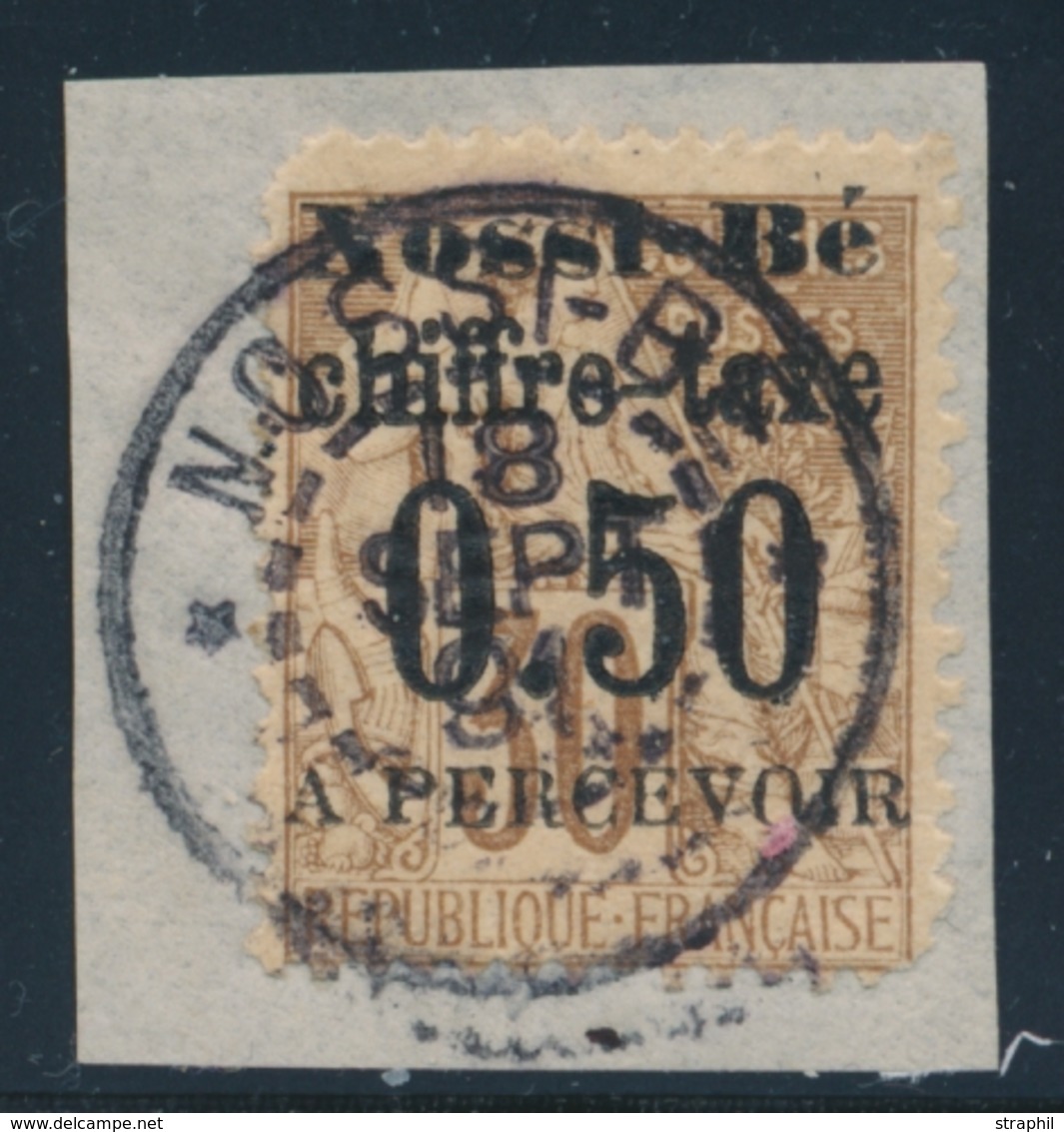 F NOSSI-BE - TIMBRES TAXE - F - N°3 - 0,50 S/30c Brun - 1 Dt D'angle Arrondie - B/TB - Sonstige & Ohne Zuordnung