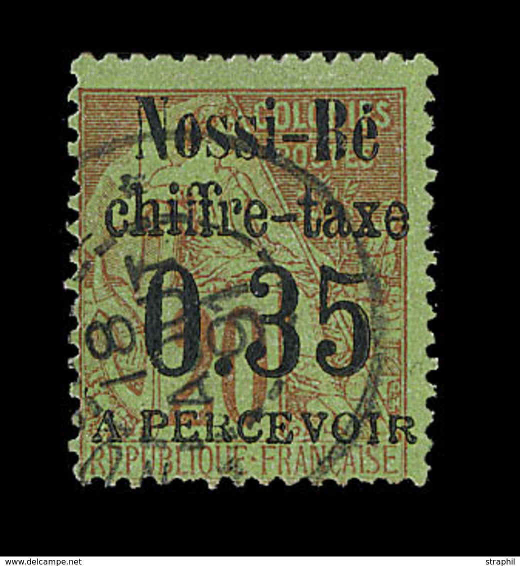 O NOSSI-BE - TIMBRES TAXE - O - N°5 - 0,35 S/20c - Signé A. Brun - TB - Sonstige & Ohne Zuordnung