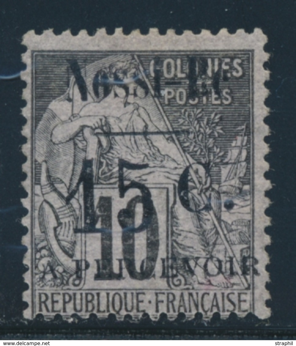 * NOSSI-BE - TIMBRES TAXE - * - N°13 - 15c S/10c Noir S/rose - Signé Belleville / A. Brun - TB - Other & Unclassified