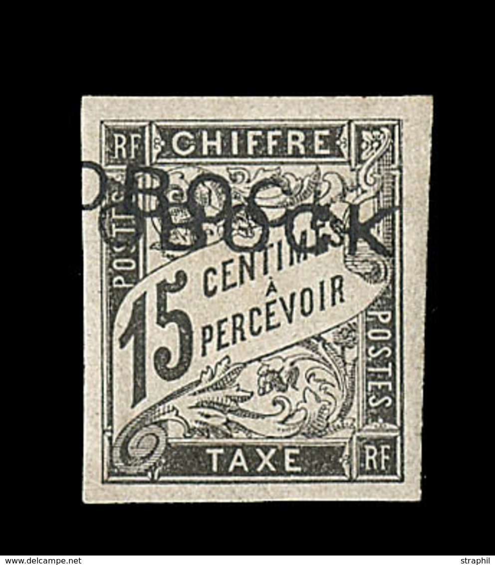 * OBOCK - TIMBRES TAXE - * - N°11 - 15c Noir - Dble Surch. "OBOCK" - Signé - TB - Other & Unclassified