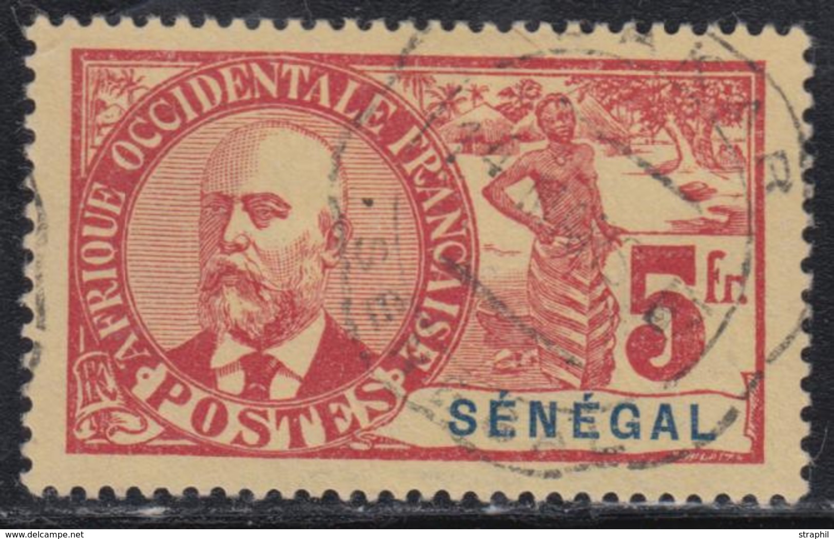 O SENEGAL - O - N°46 - 5F Rouge Et Bleu - TB - Other & Unclassified