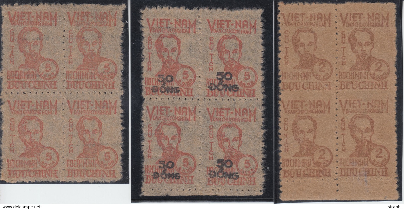 (*) VIETNAM DU NORD - (*) - N°60/62 - En Bloc De 4 Dt 2 Avec BDF - TB - Vietnam