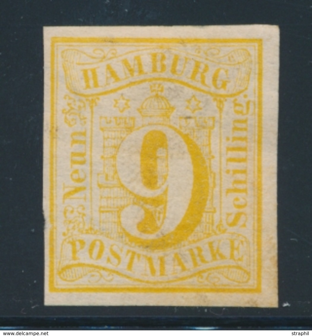 * HAMBOURG - * - N°7 - 9s. Jaune - TB - Hamburg