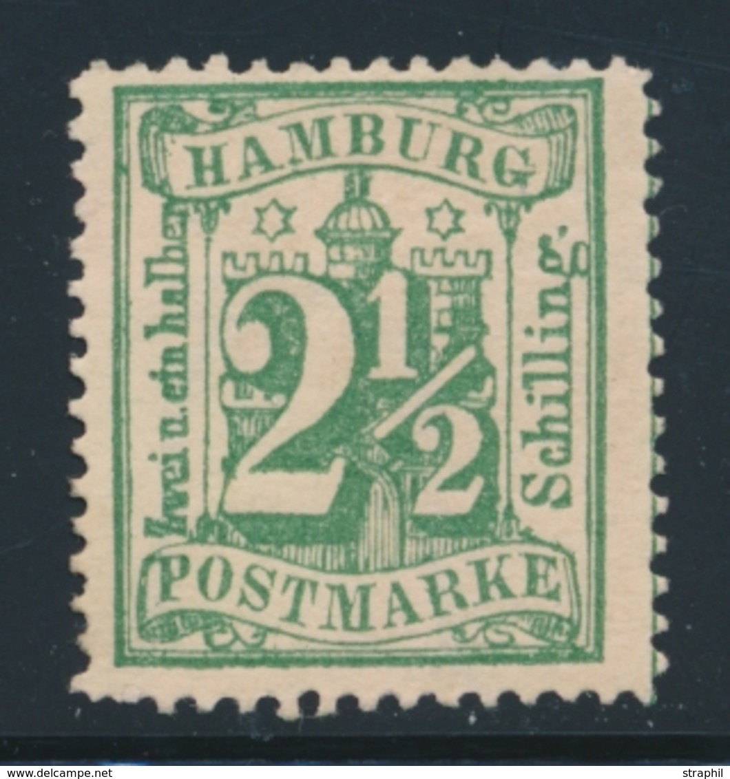 (*) HAMBOURG - (*) - N°16 - 2 ½ S. Vert - Signé A. Brun - TB - Hamburg