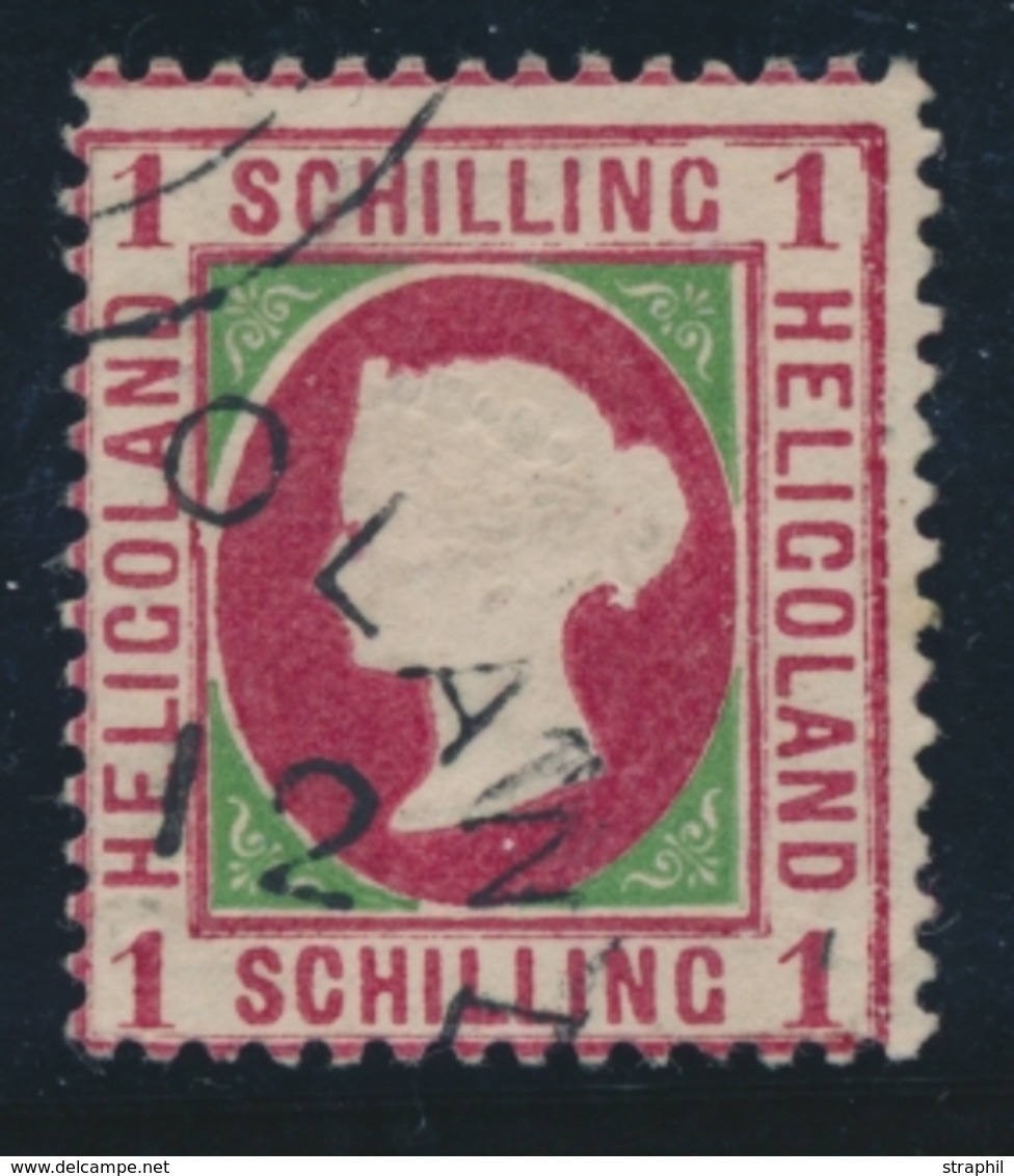 O HELIGOLAND - O - N°6 - 1s. Vert Et Carmin - Signé - TB - Helgoland