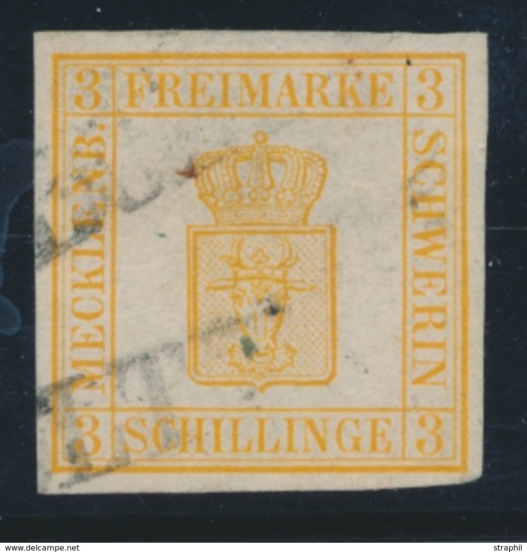 O MECKLEMBOURG SCHWERIN - O - N°2 - 3s. Jaune - TB - Mecklenburg-Schwerin