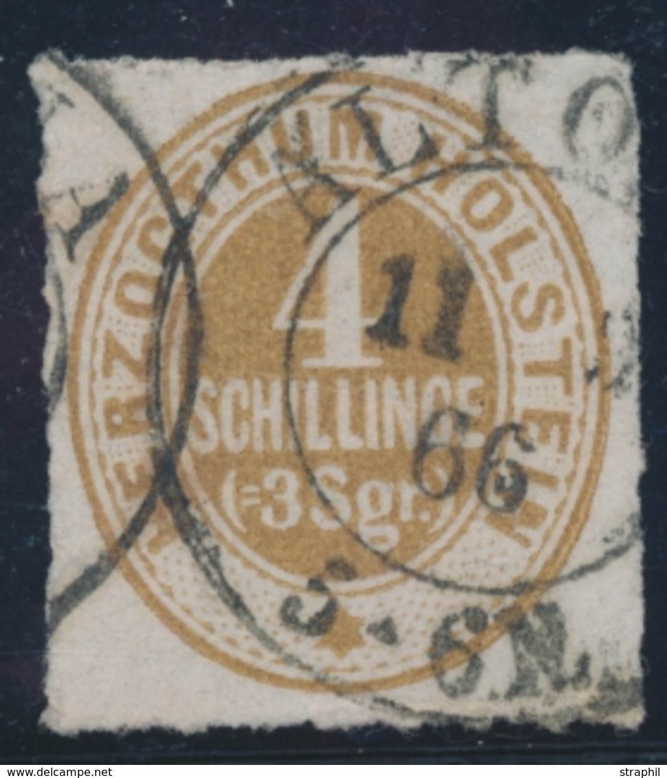 O SCHLESWIG - O - N°24 - 4s. Bistre - Obl Altona - TB - Schleswig-Holstein