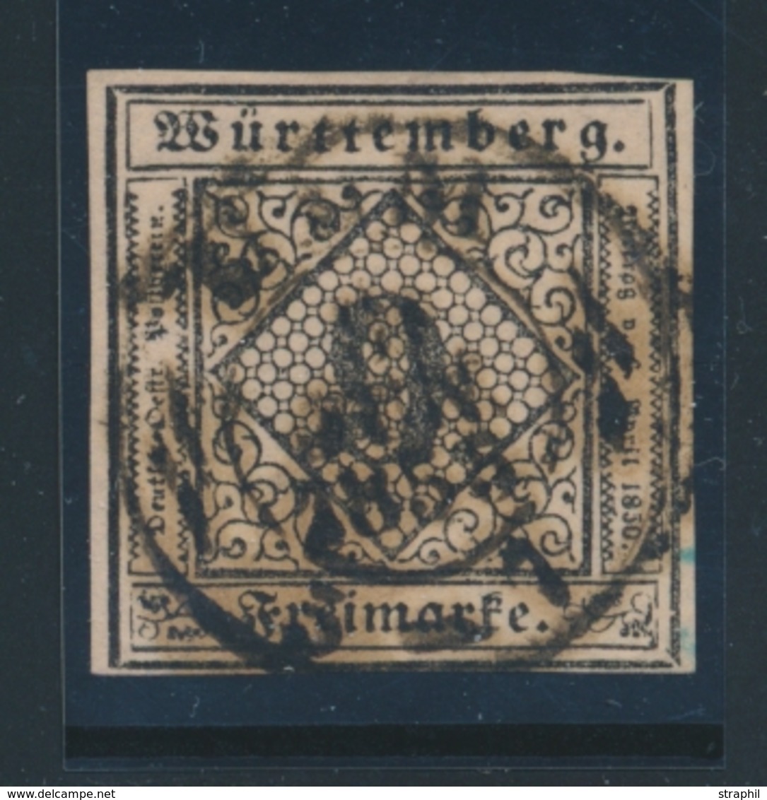 O WURTEMBERG - O - N°4 - 9k. Rose - Obl Centrale -TB - Altri & Non Classificati