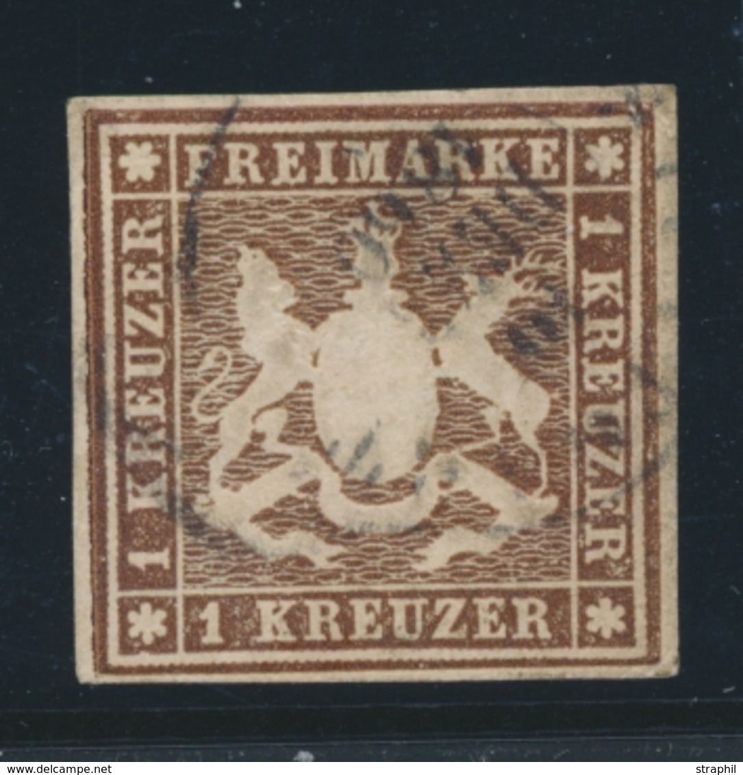 O WURTEMBERG - O - N°11 - 1k. Brun - Belles Marges - Signé Calves - TB/SUP - Other & Unclassified