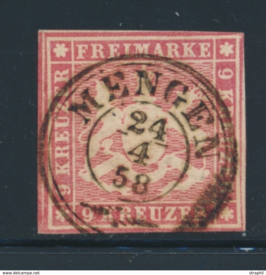 O WURTEMBERG - O - N°14 - 9k. Rose - Belle Oblit. Mengen - B/TB - Other & Unclassified