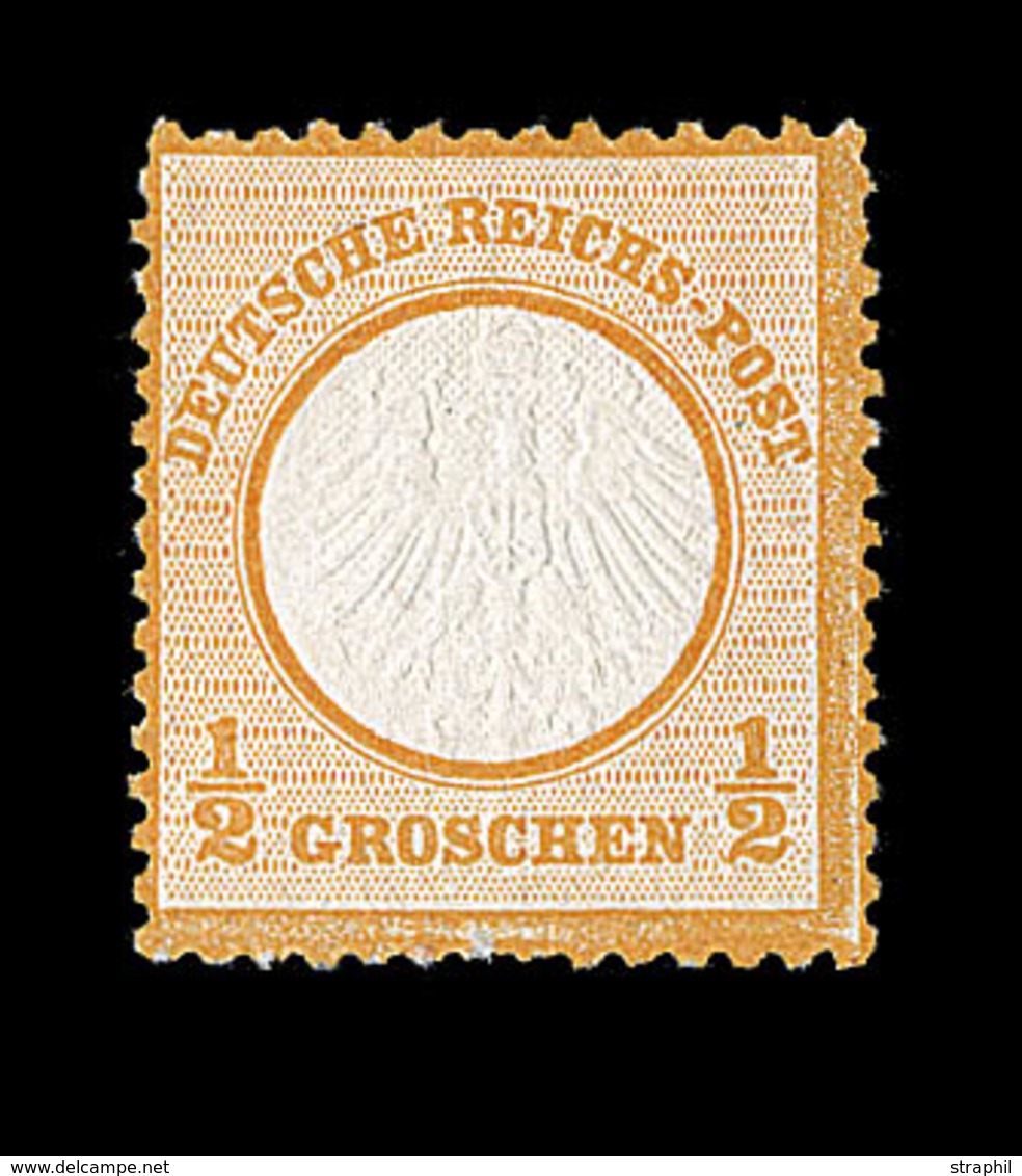 * ALLEMAGNE - EMPIRE - * - N°3a - ½ G. Orange - TB - Unused Stamps