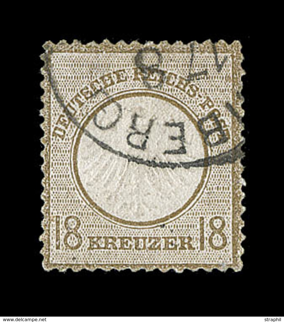 O ALLEMAGNE - EMPIRE - O - N°11 - 18k. Bistre - Signé A. Brun - TB - Unused Stamps