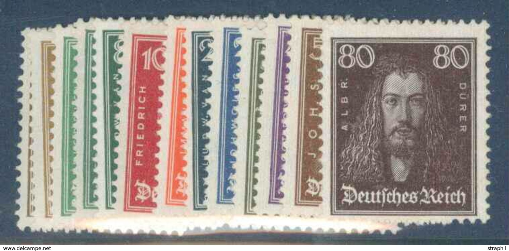 * ALLEMAGNE - REPUBLIQUE WEIMAR - * - N°379/89 + A (13 Val) - TB - Unused Stamps