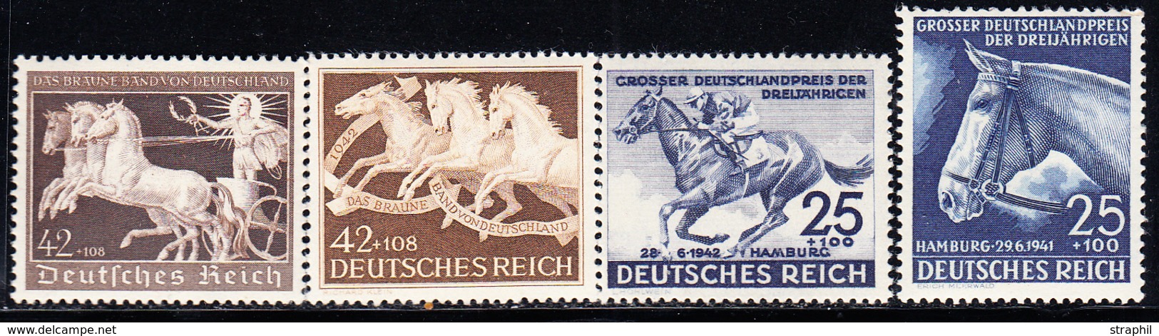 ** ALLEMAGNE - IIIEME REICH - ** - N°670, 703, 738/39 - Chevaux - TB - Unused Stamps