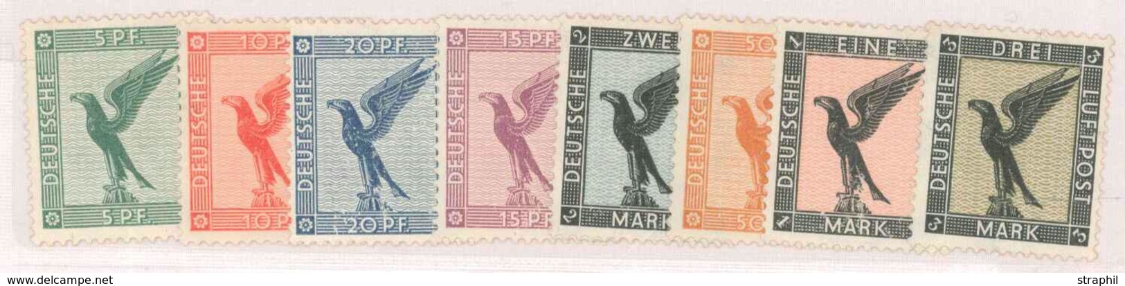 ** ALLEMAGNE - POSTE AERIENNE - ** - N°27/34 - 8 Valeurs - Signé Calves - TB - Airmail & Zeppelin