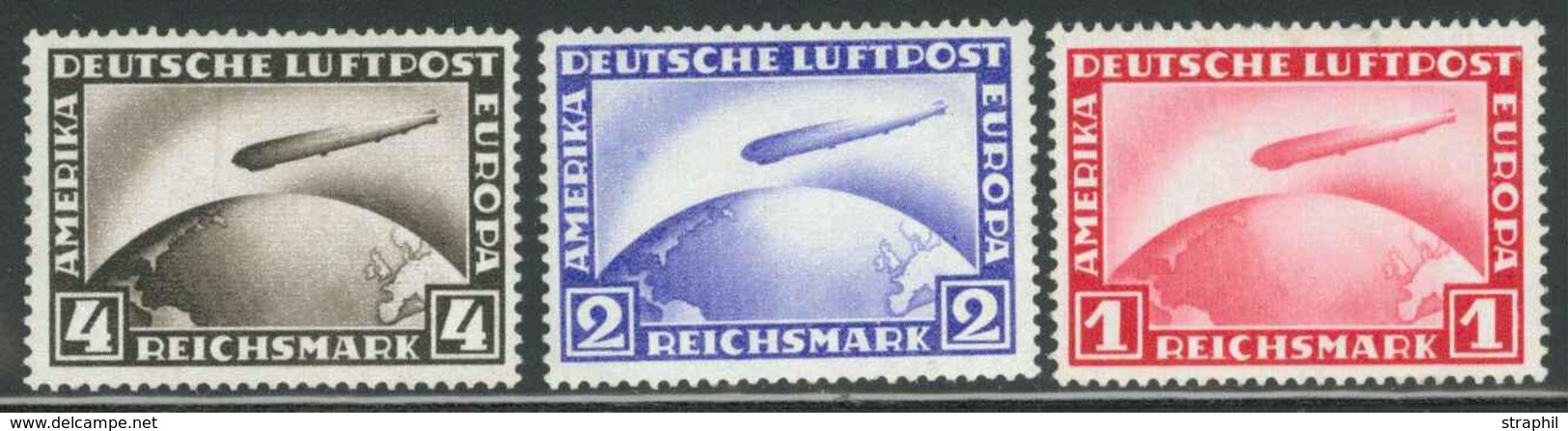 * ALLEMAGNE - POSTE AERIENNE - * - N°35/37 - TB - Luft- Und Zeppelinpost